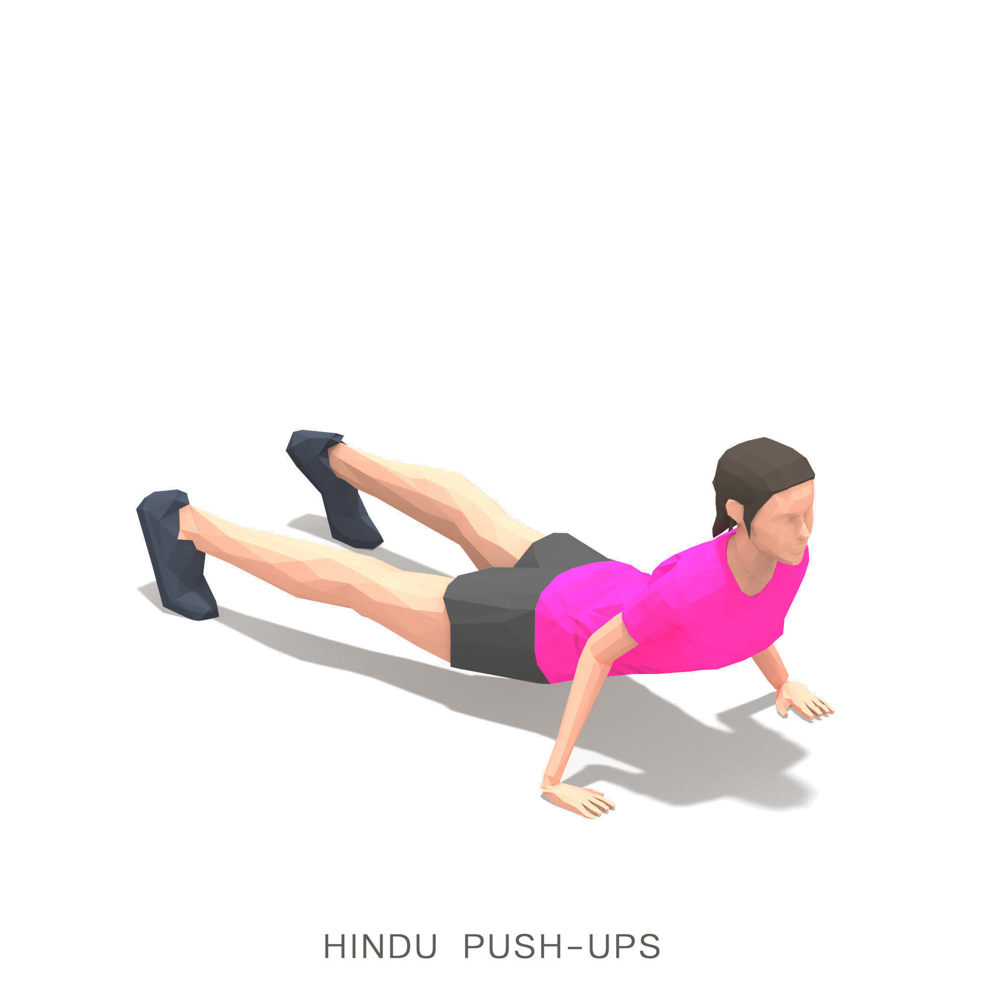 30 Woman Exercise Pack vol 2 Low-poly 3D model_31