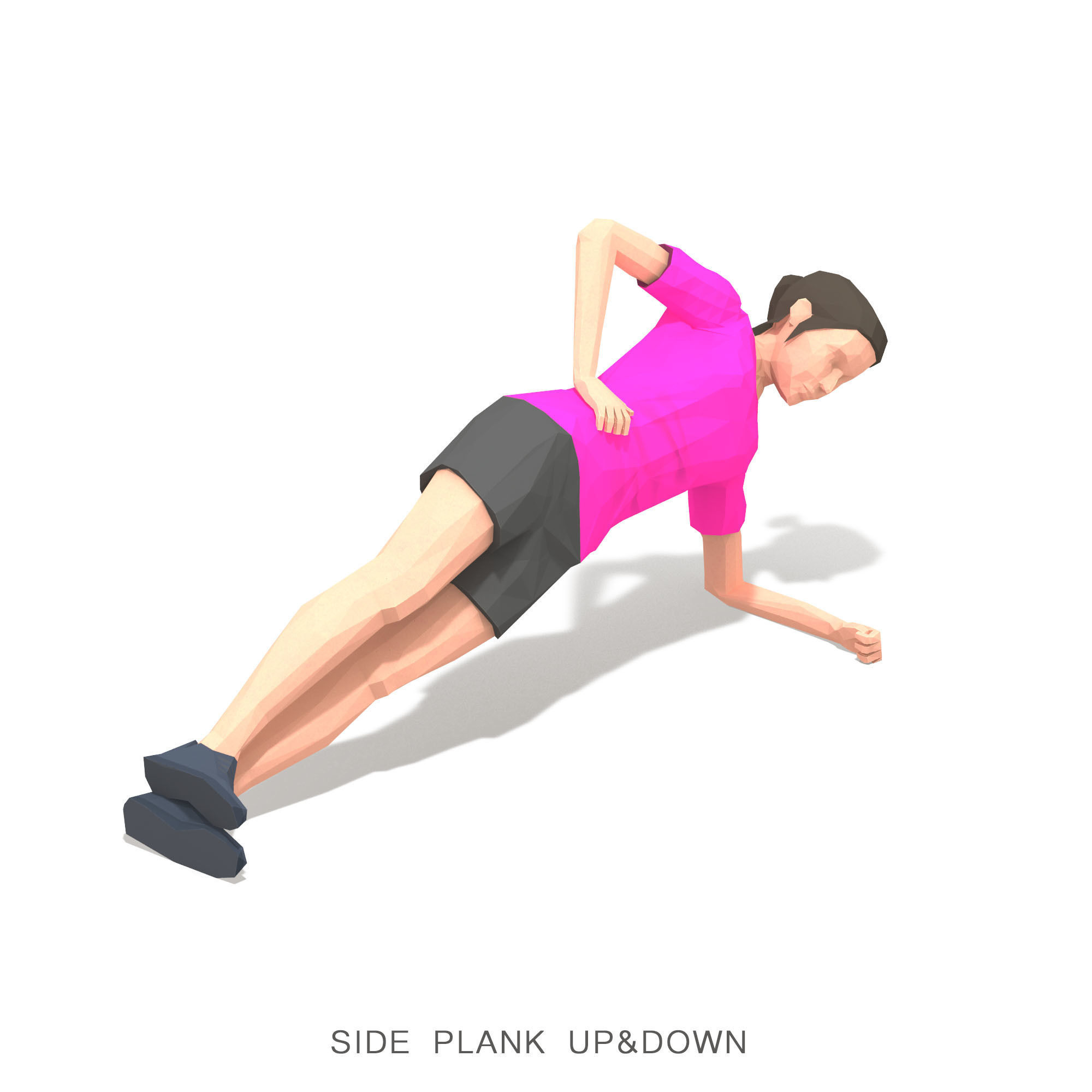 30 Woman Exercise Pack vol 2 Low-poly 3D model_11