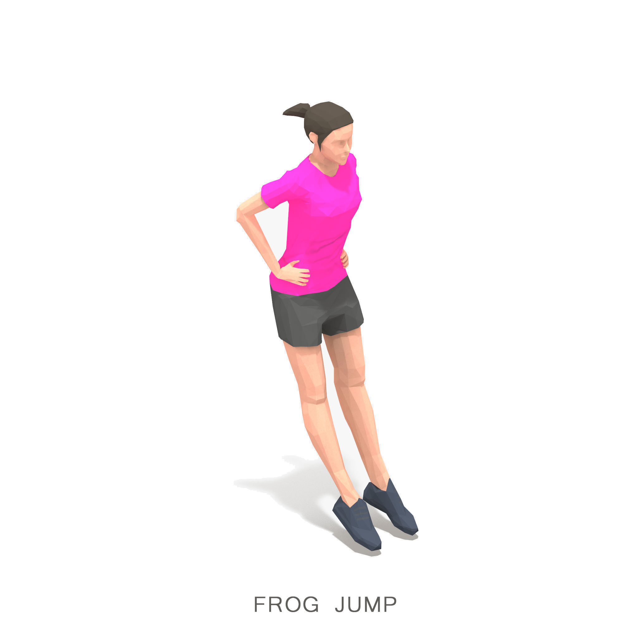 30 Woman Exercise Pack vol 2 Low-poly 3D model_27