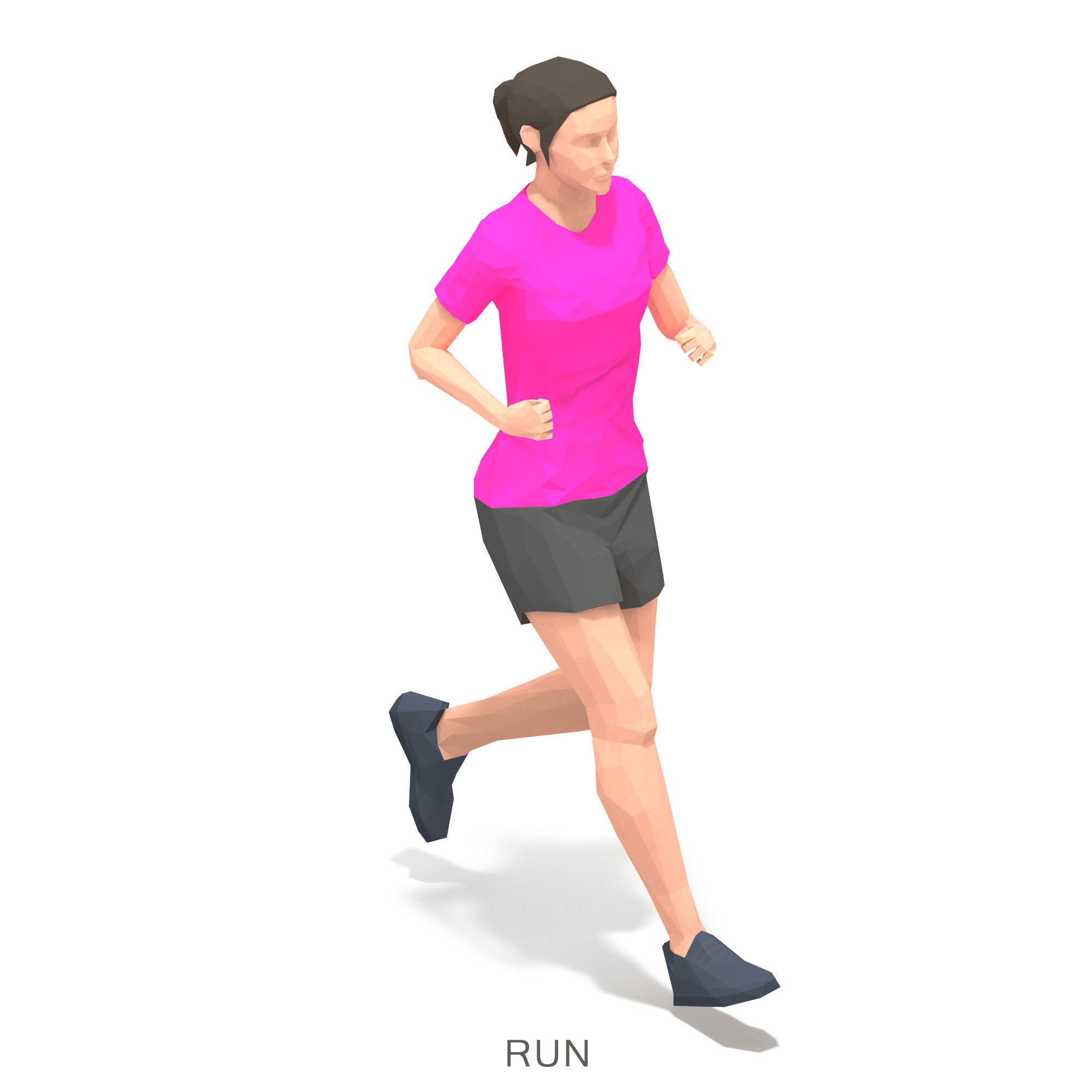 30 Woman Exercise Pack vol 2 Low-poly 3D model_15