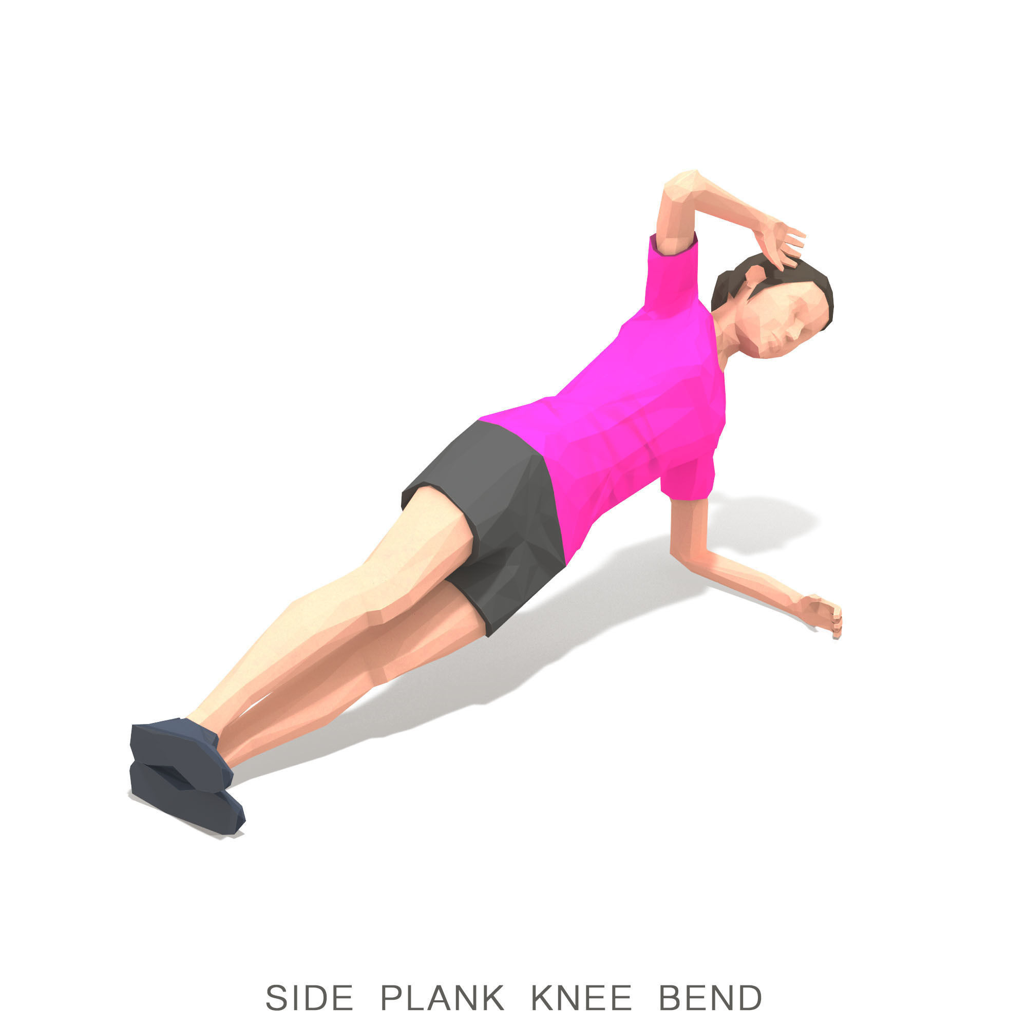 30 Woman Exercise Pack vol 2 Low-poly 3D model_17