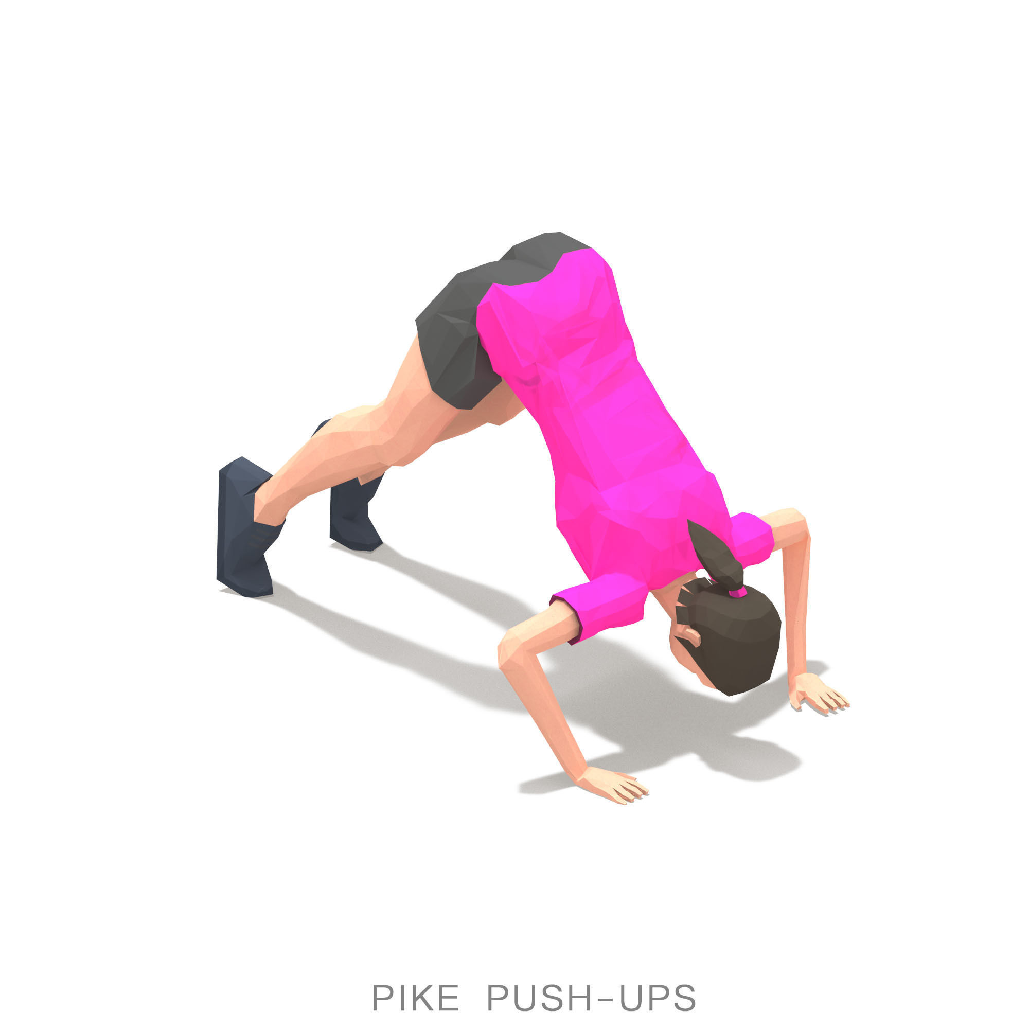 30 Woman Exercise Pack vol 2 Low-poly 3D model_5