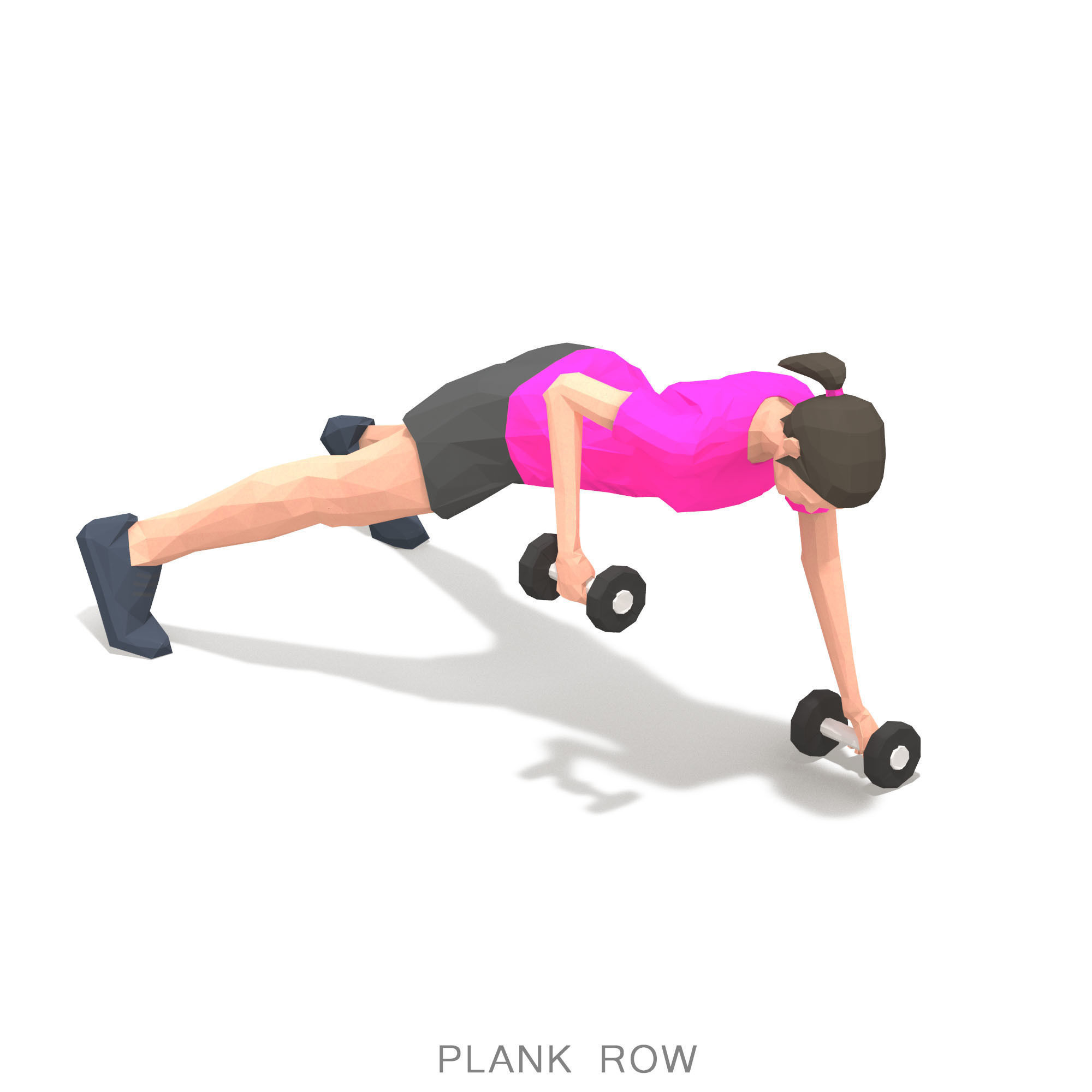 30 Woman Exercise Pack vol 2 Low-poly 3D model_6