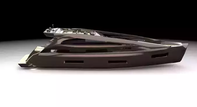 Super Yacht Designed for Games Low Poly  Low-poly 3D model Super Yacht Designed for Games Low Poly  Low-poly 3D model