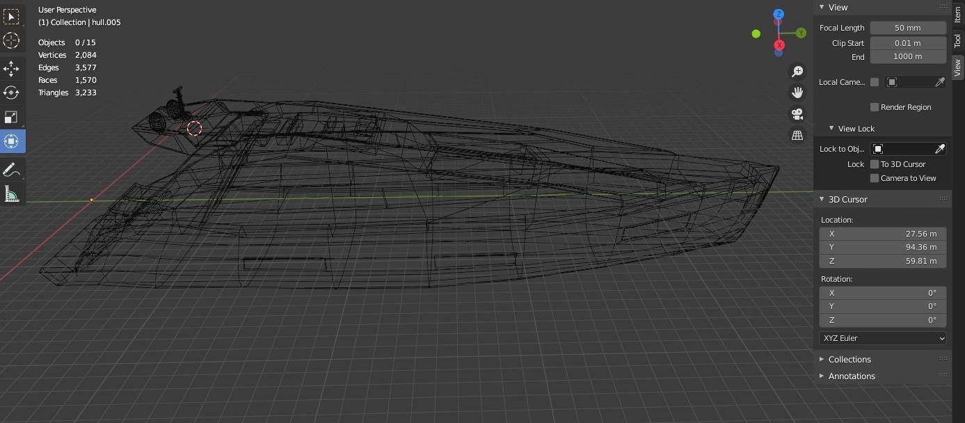 Super Yacht Designed for Games Low Poly  Low-poly 3D model_3