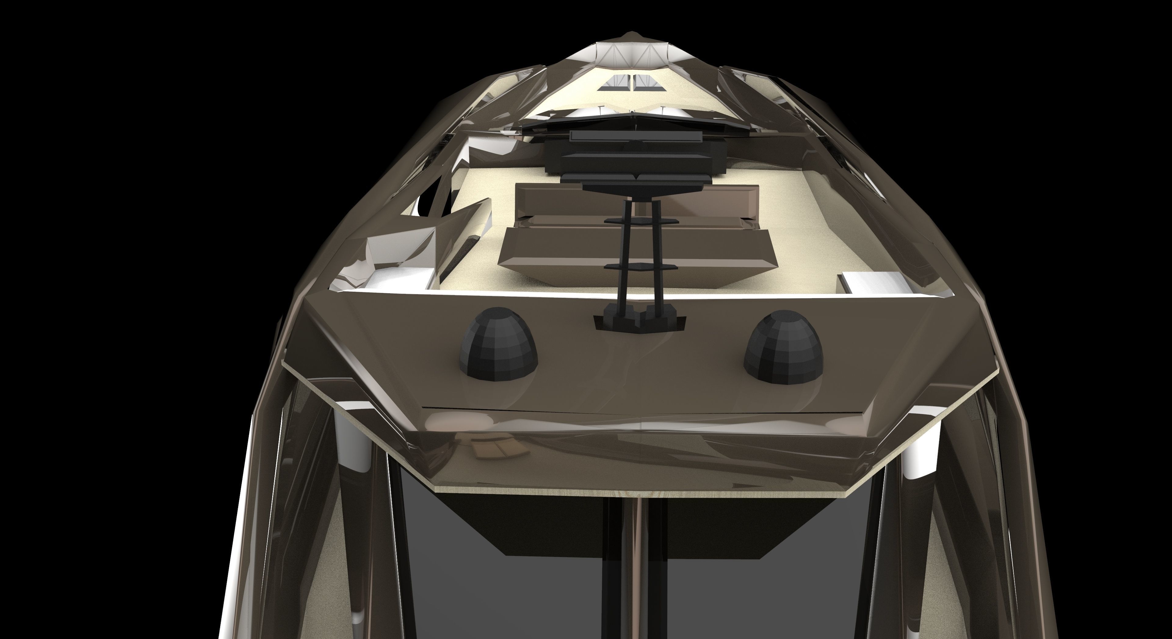 Super Yacht Designed for Games Low Poly  Low-poly 3D model_1