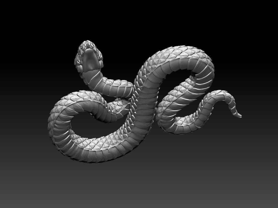 snake 3D print model_4