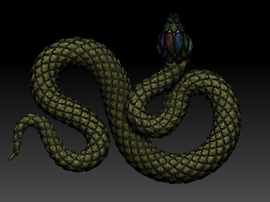 snake 3D print model_6