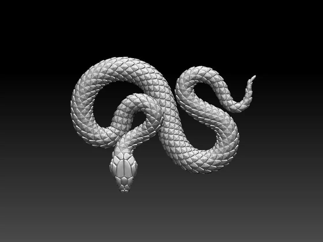 snake 3D print model_0