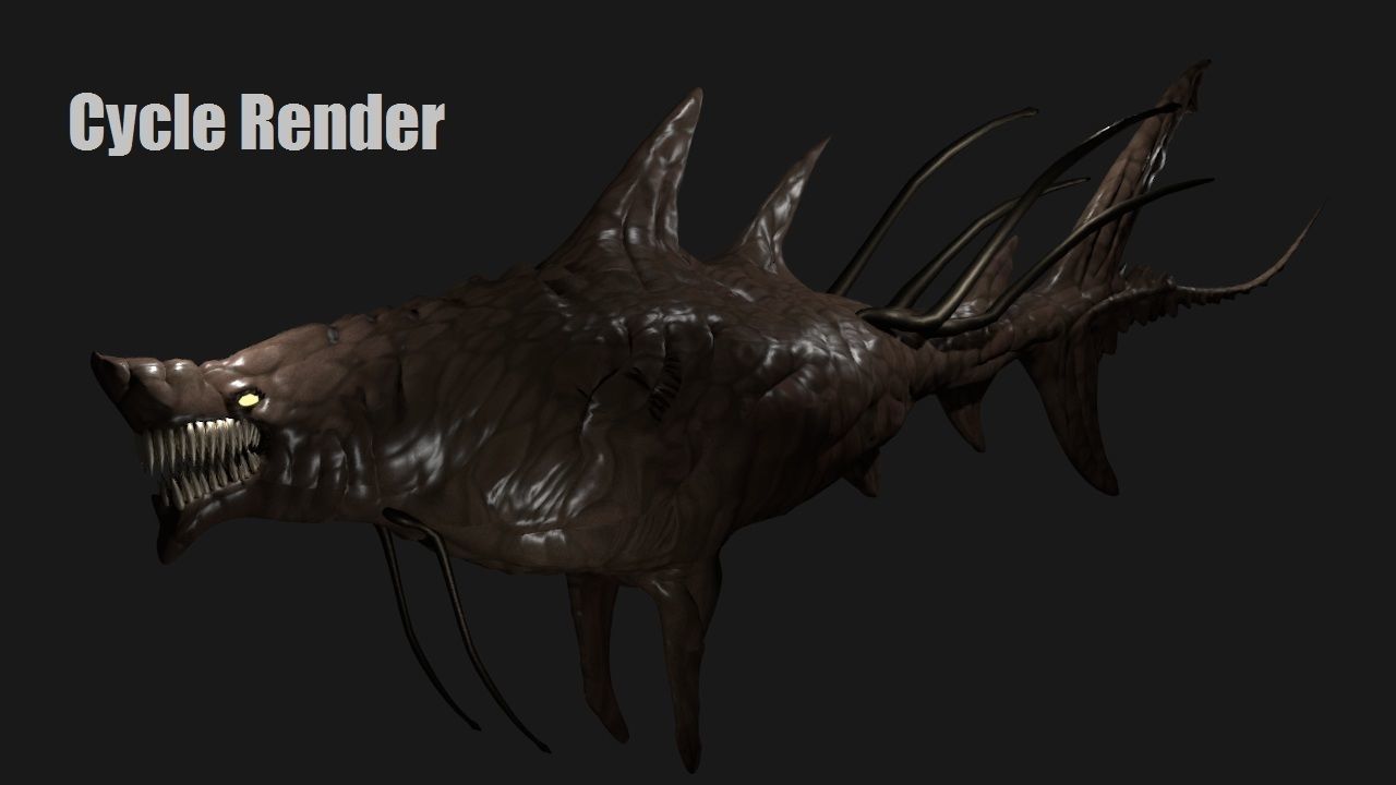 Leviathan Improved 3D Model Textured Sculpted and Rigged 3D model_2