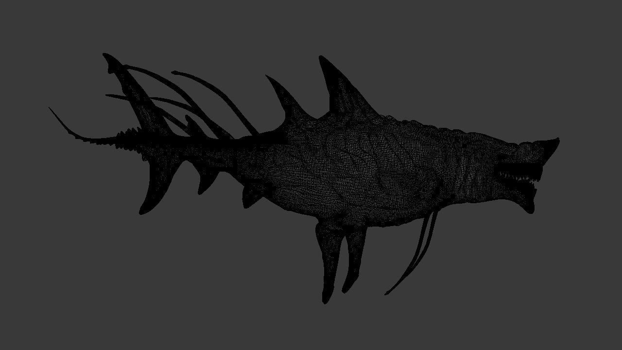 Leviathan Improved 3D Model Textured Sculpted and Rigged 3D model_11