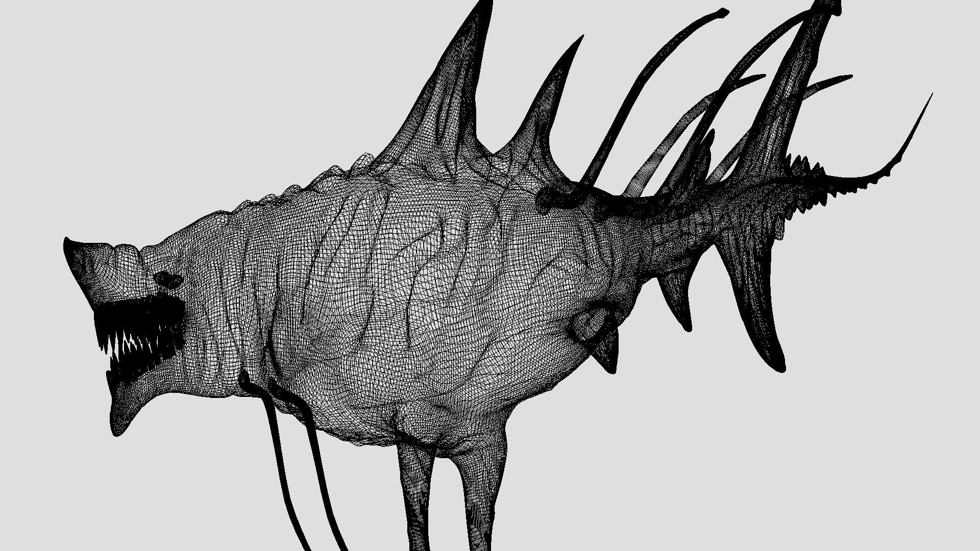 Leviathan Improved 3D Model Textured Sculpted and Rigged 3D model_12