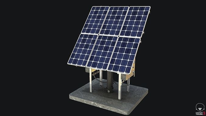 Solar System Panel PBR Low-poly 3D model