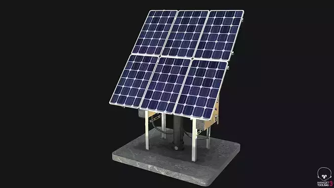 Solar System Panel PBR Low-poly 3D model
