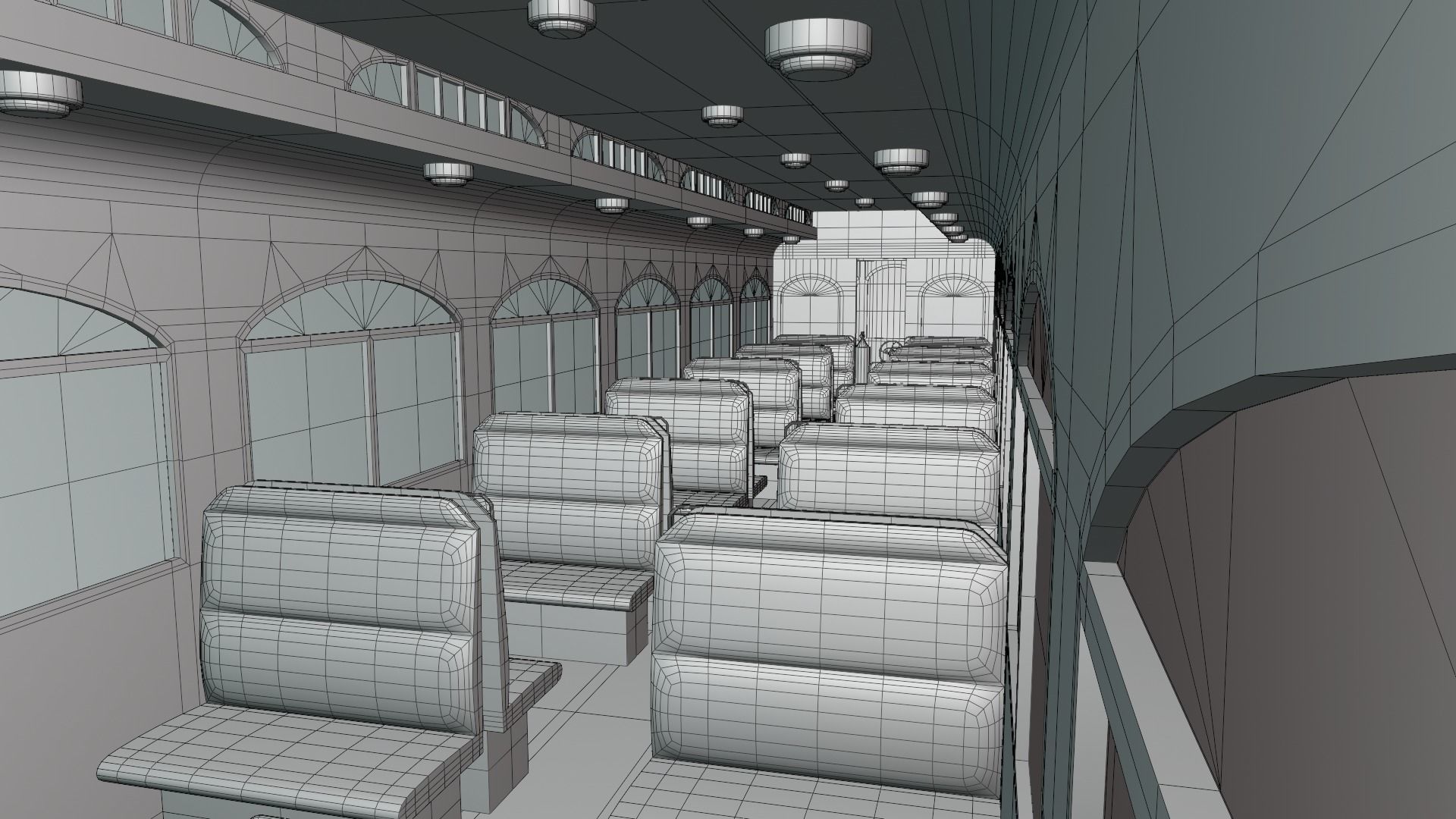 Historical tram 3D model_14