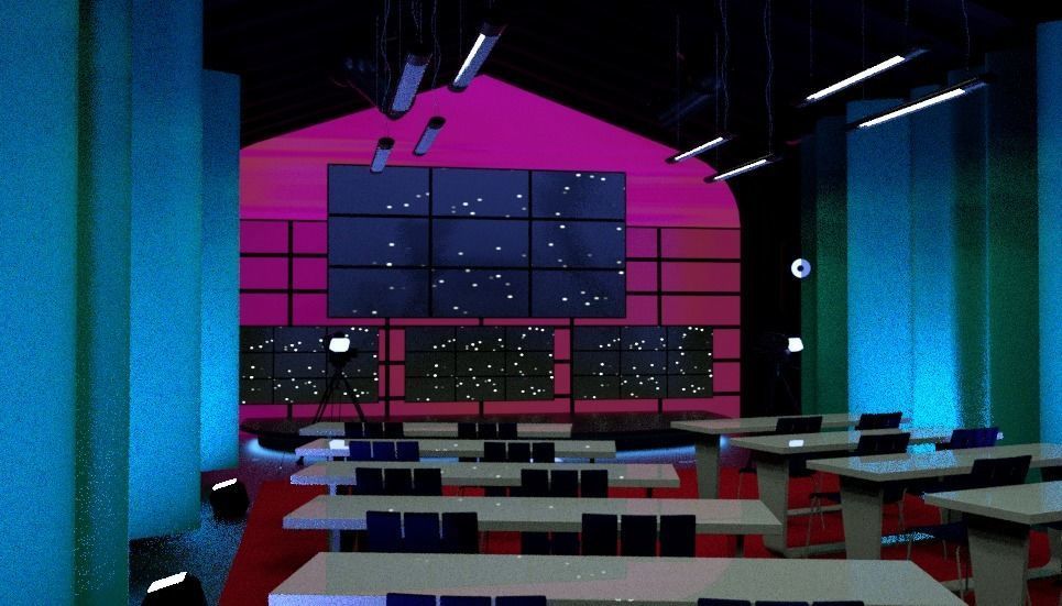 3D Stage conference events and theater 3D model_2