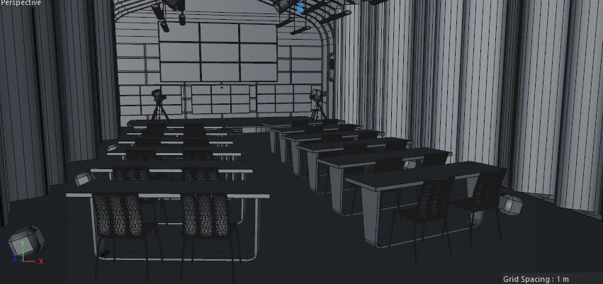 3D Stage conference events and theater 3D model_5