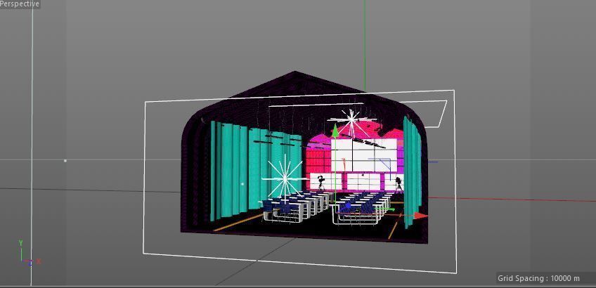 3D Stage conference events and theater 3D model_12