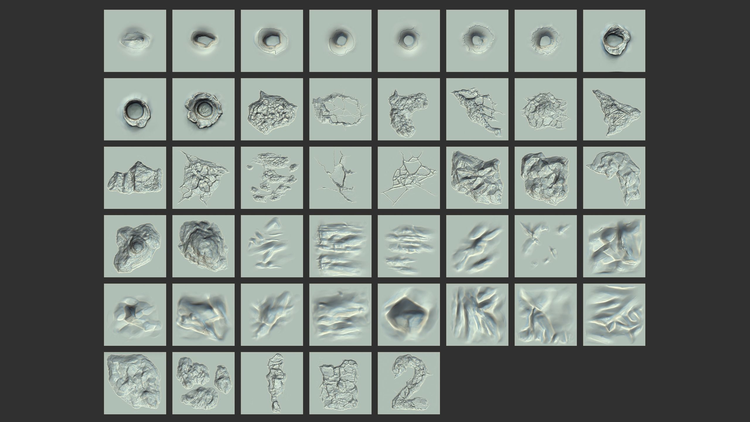 Impact Damage Pack 2 3D model_2