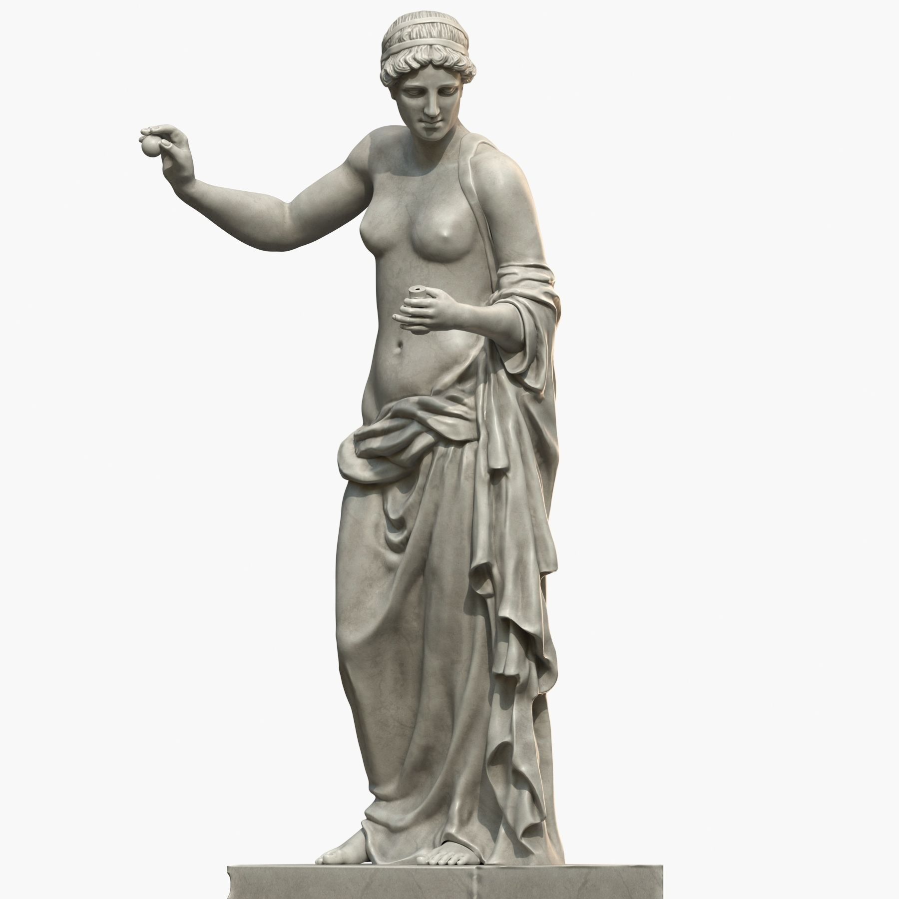Venus statue of aphrodite 3D model_8
