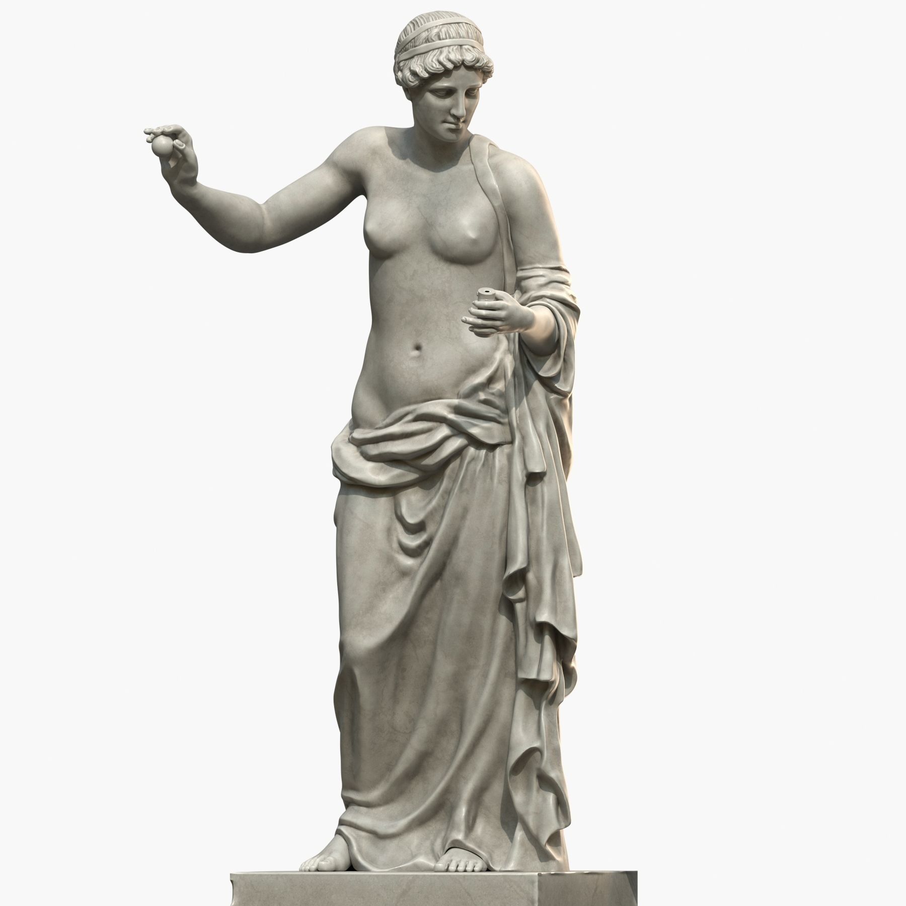 Venus statue of aphrodite 3D model_9