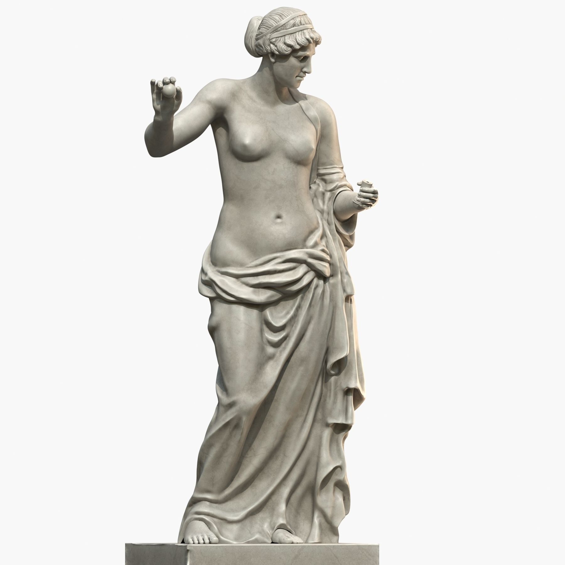 Venus statue of aphrodite 3D model_11