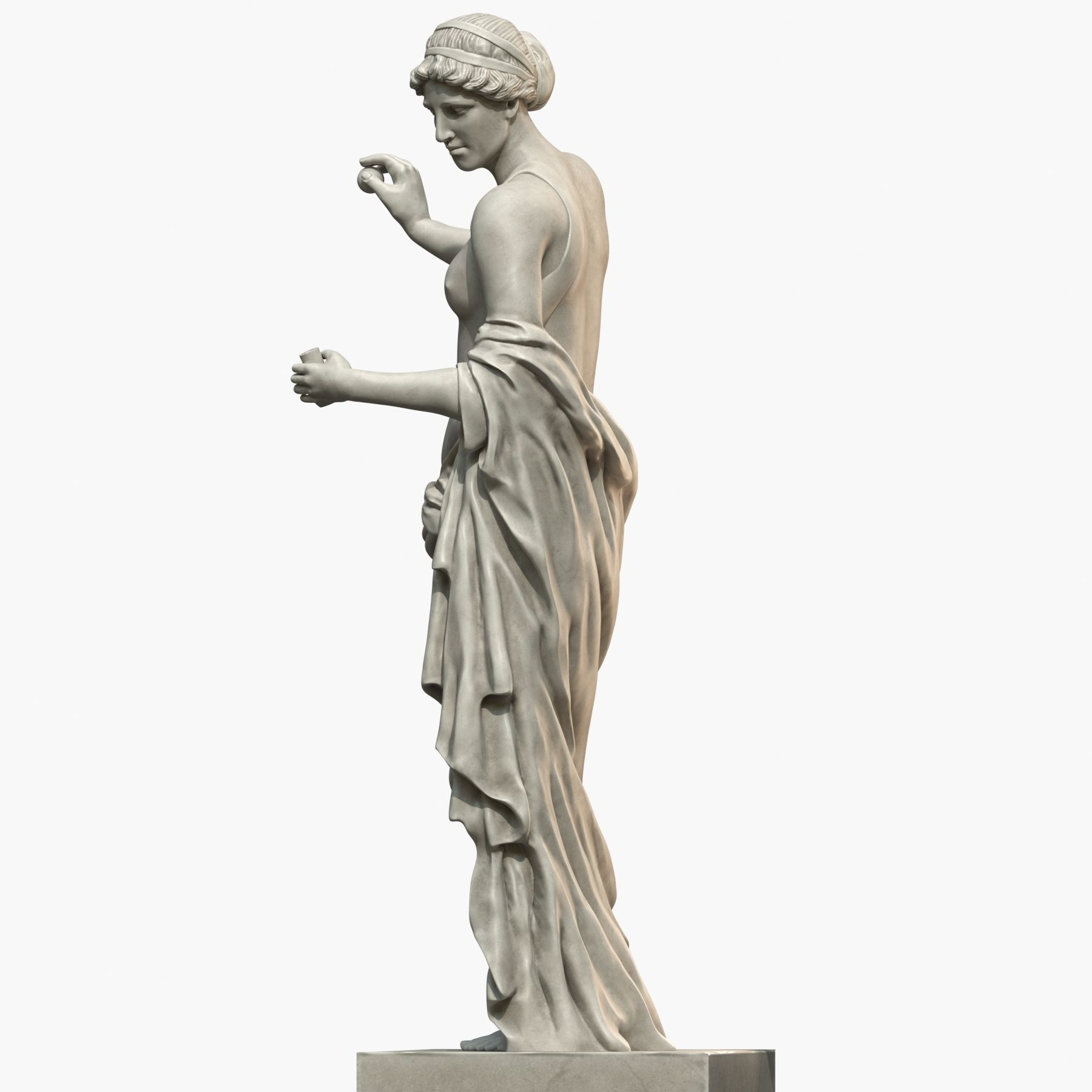 Venus statue of aphrodite 3D model_5