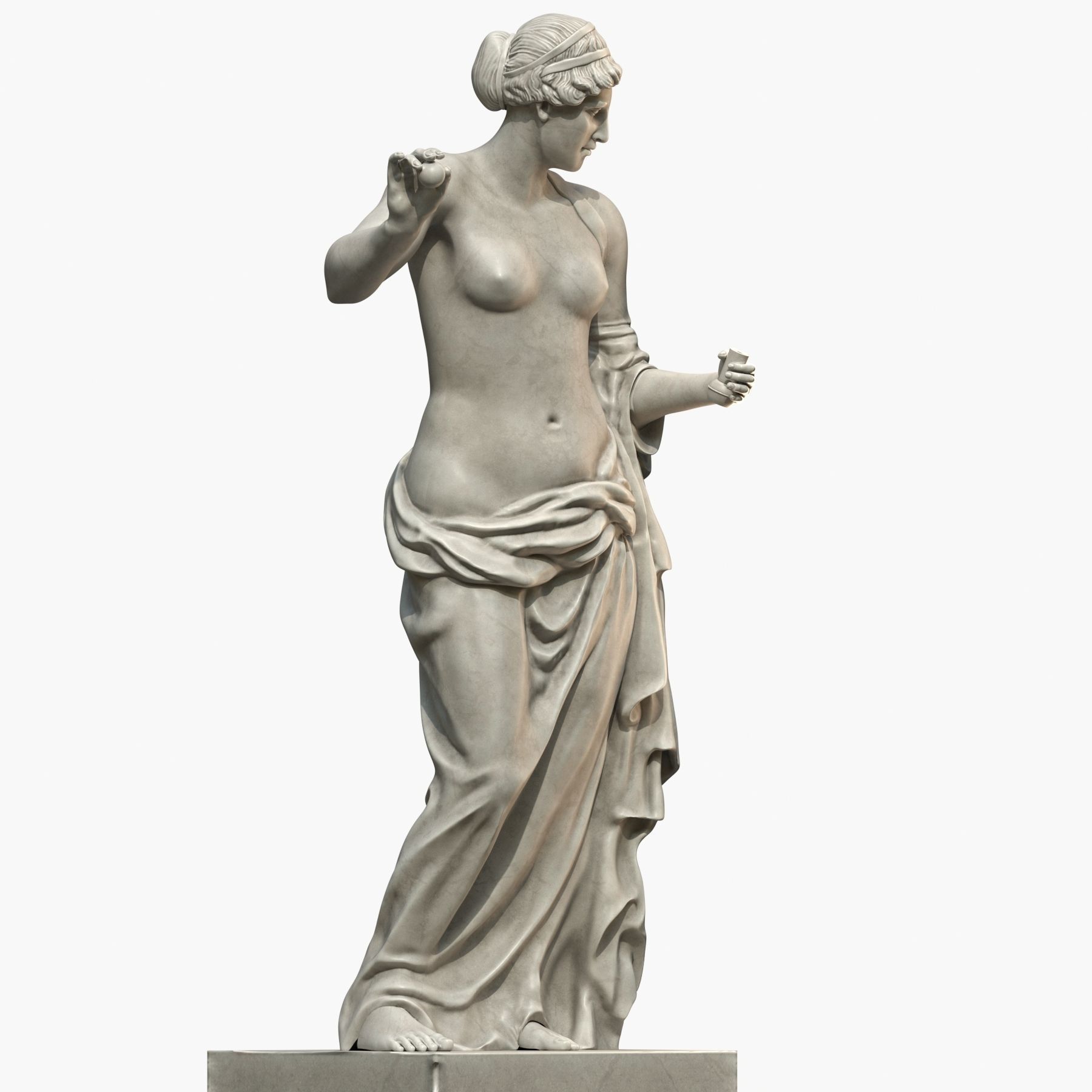 Venus statue of aphrodite 3D model_16