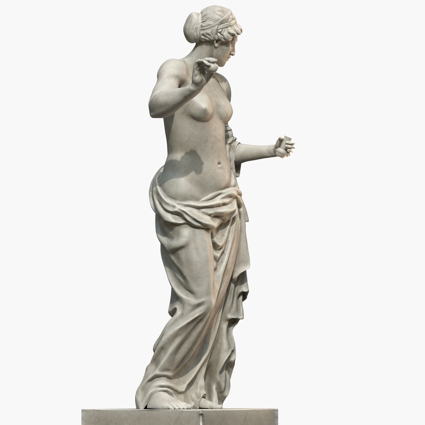 Venus statue of aphrodite 3D model_17