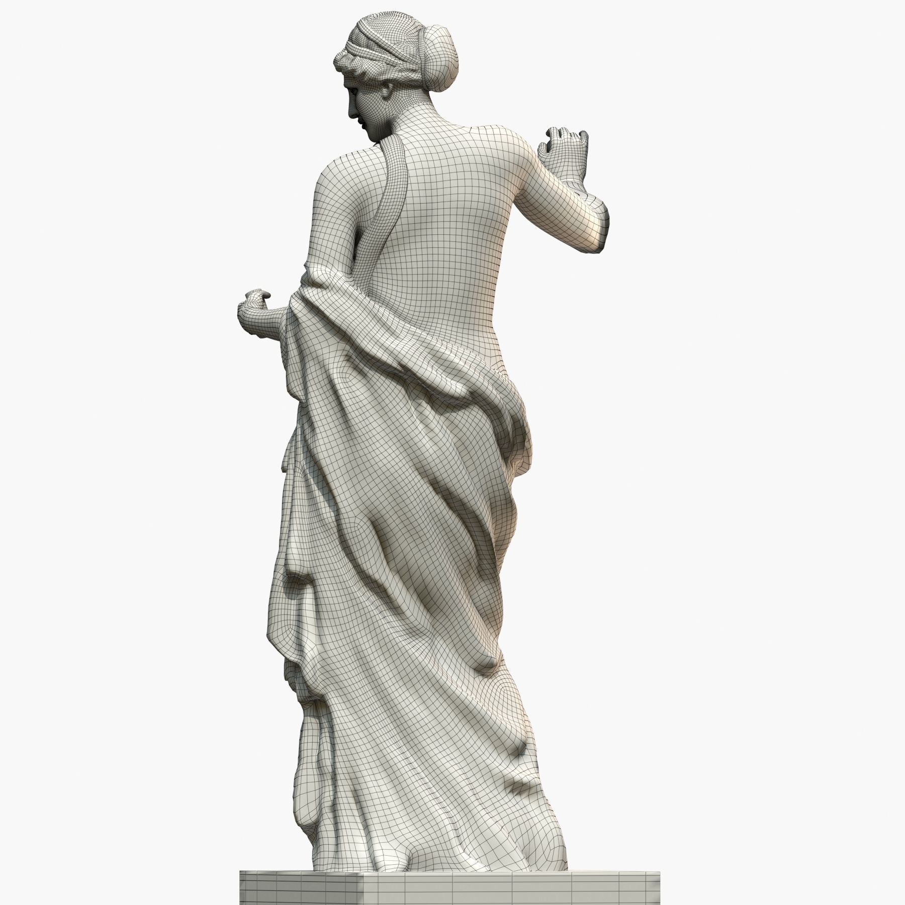 Venus statue of aphrodite 3D model_14