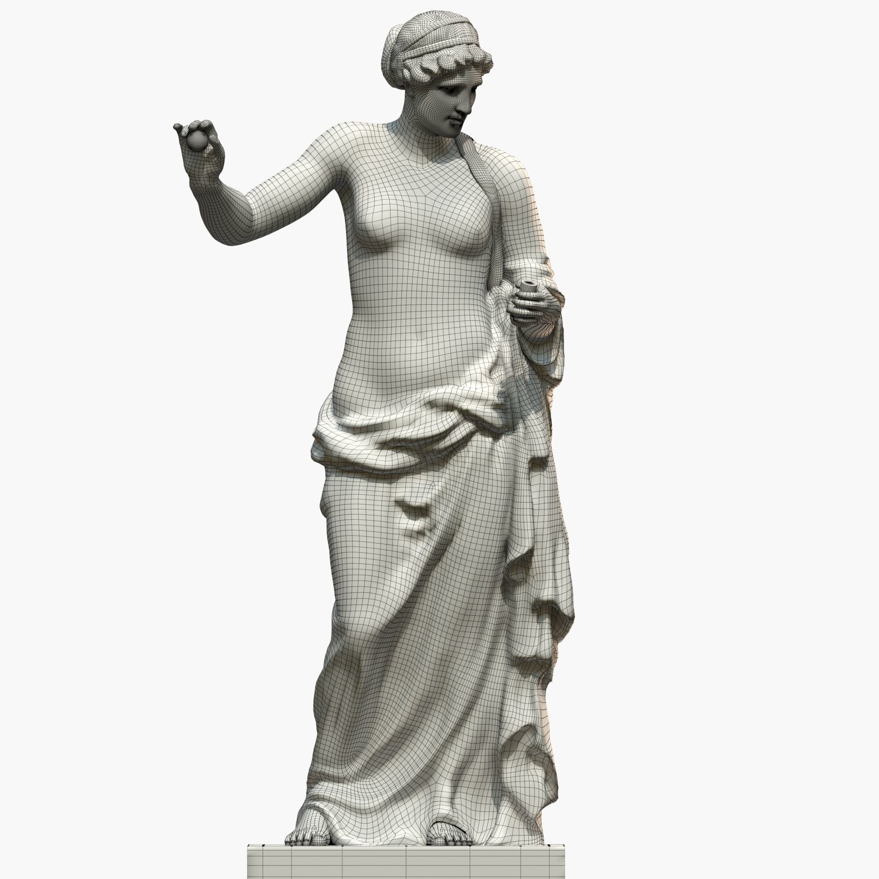 Venus statue of aphrodite 3D model_13