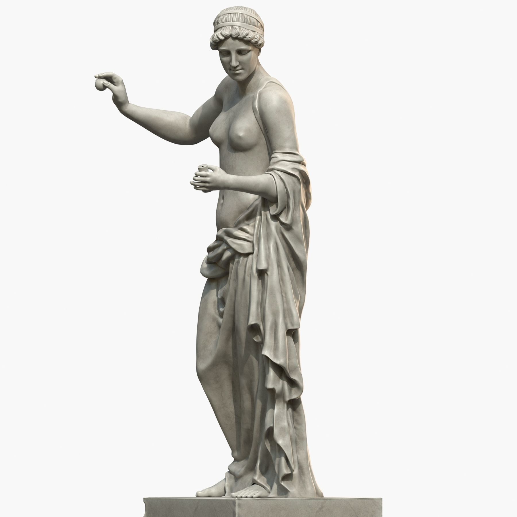 Venus statue of aphrodite 3D model_7