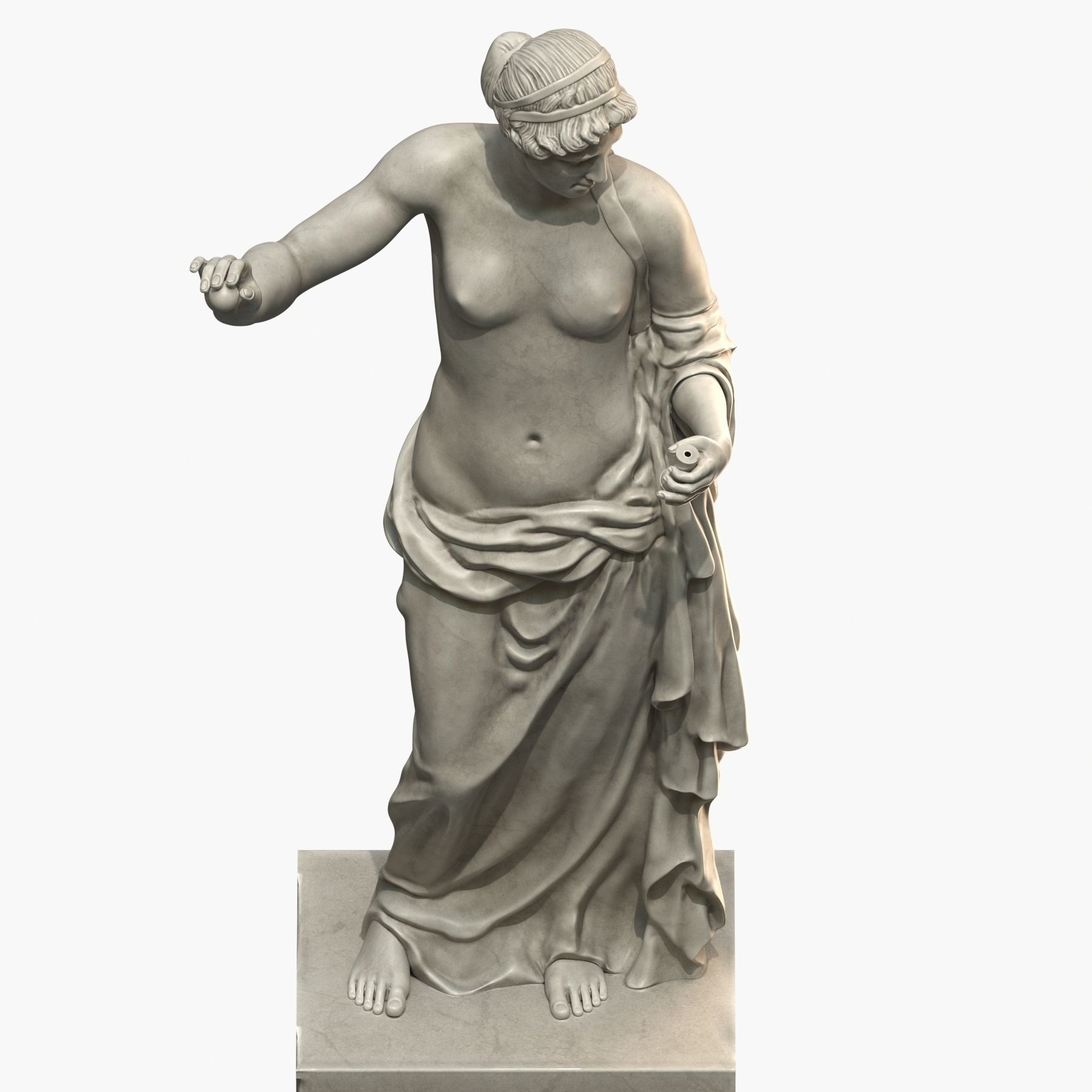 Venus statue of aphrodite 3D model_12