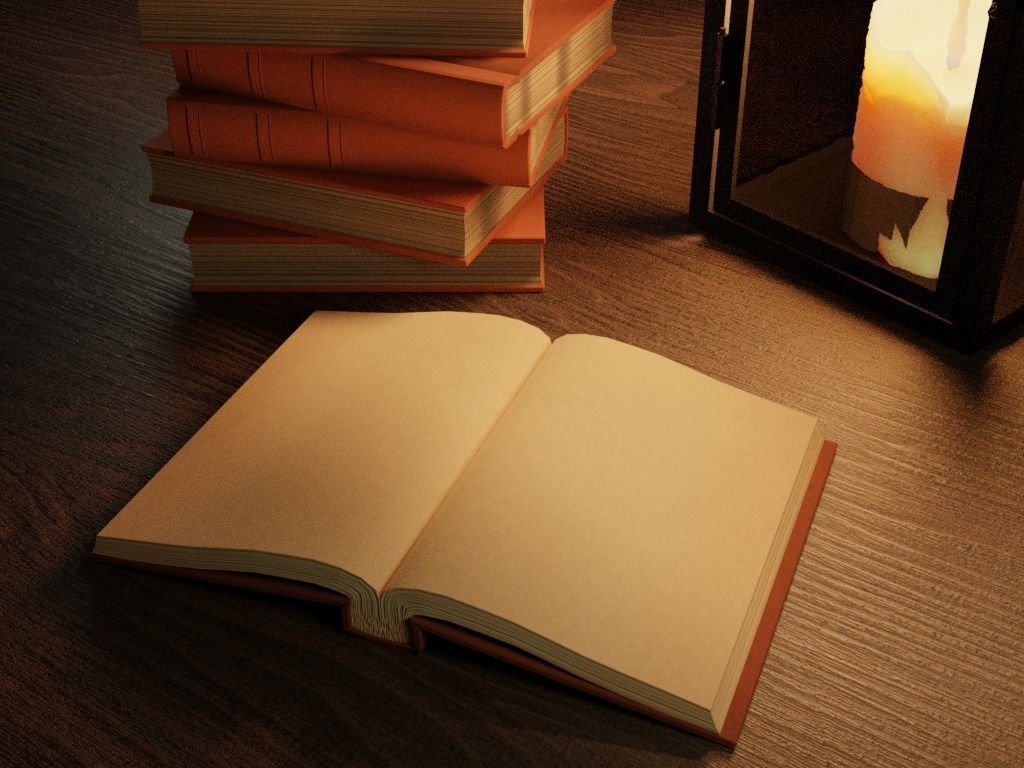 Hardcover Book  Free low-poly 3D model_1