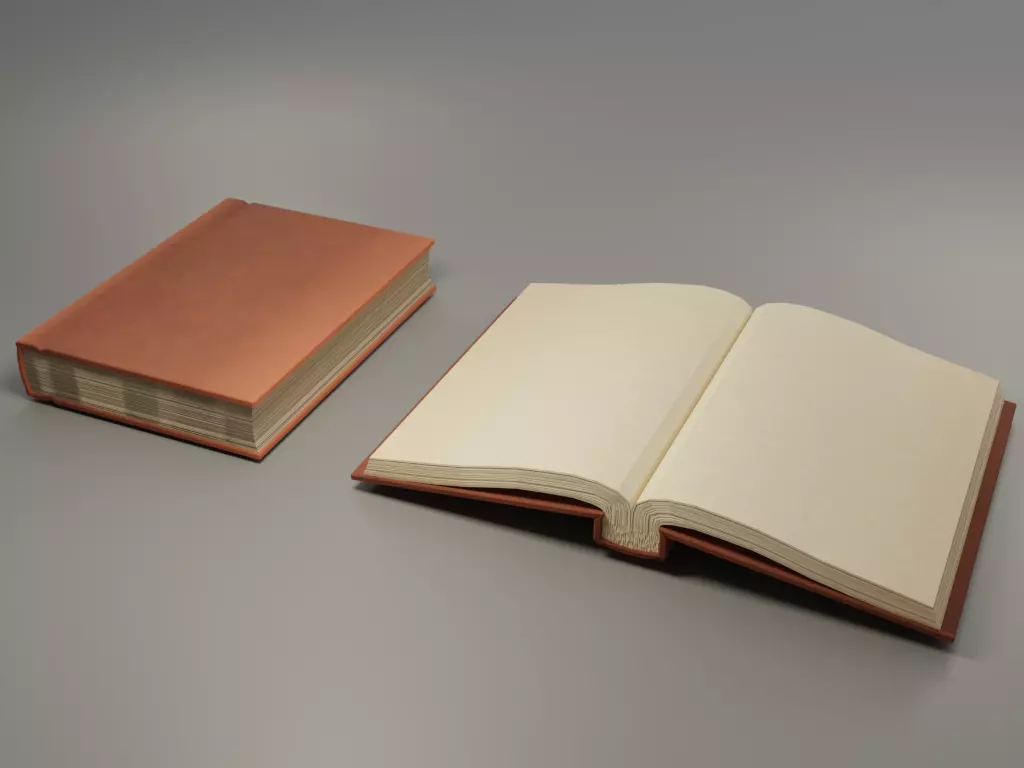 Hardcover Book  Free low-poly 3D model_0