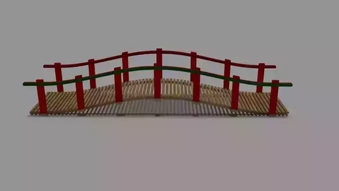 wooden bridge of oakwood japan style