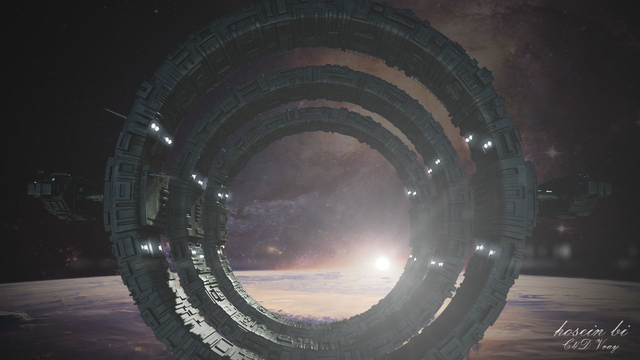 Sci-Fi Space Station 3D model_3