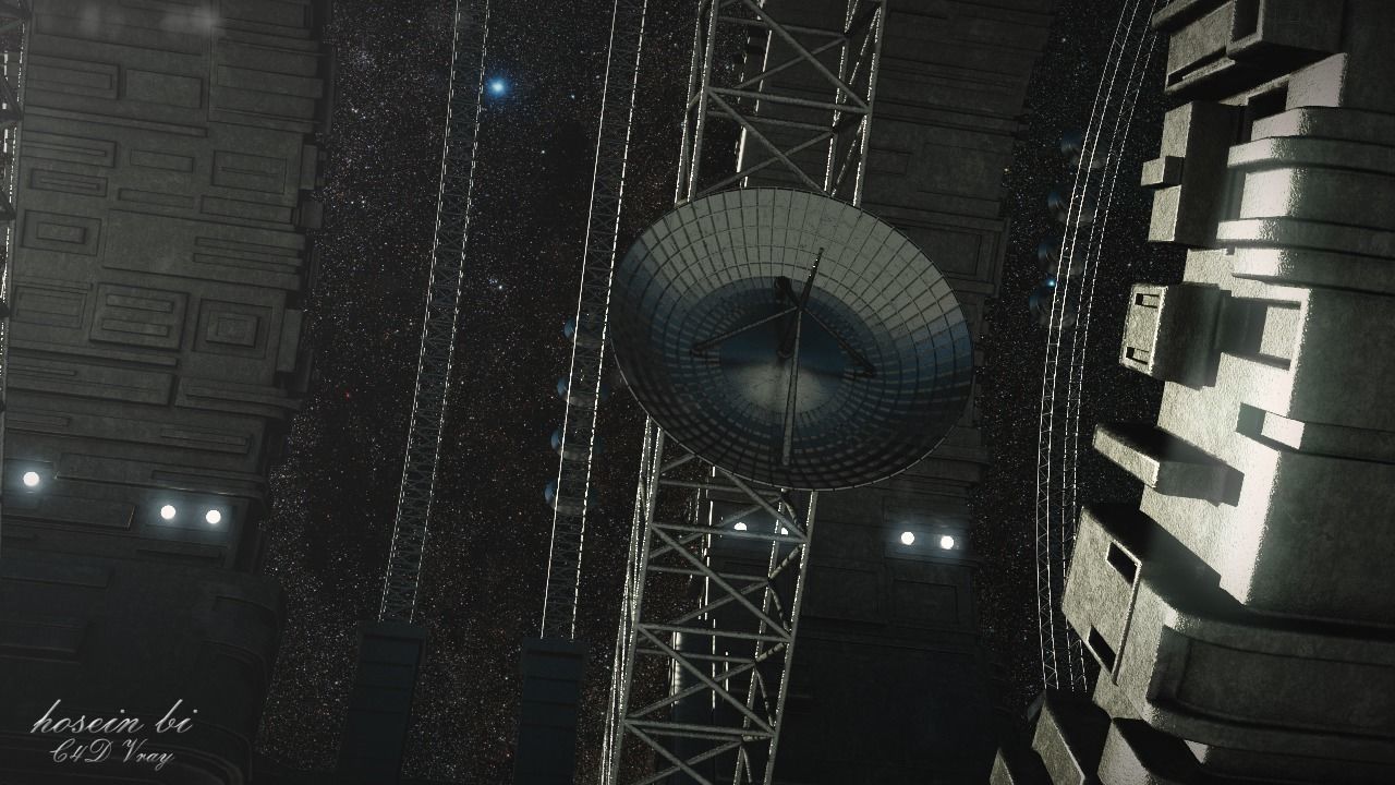 Sci-Fi Space Station 3D model_5