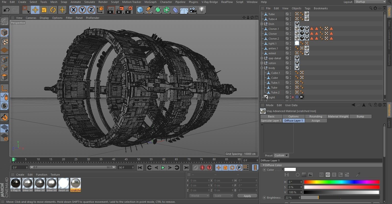 Sci-Fi Space Station 3D model_7