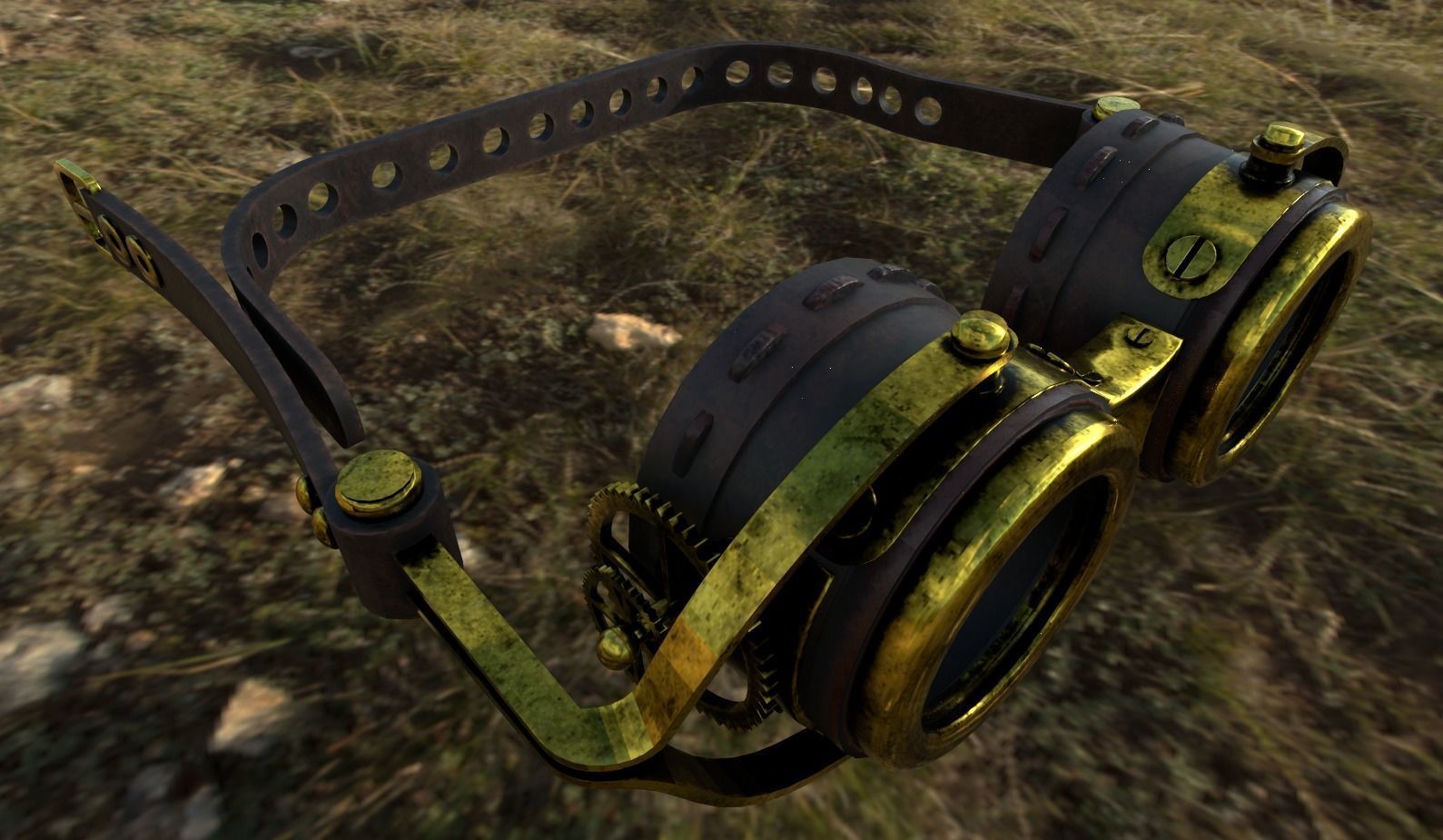 Glass - Steampunk Low-poly 3D model_5