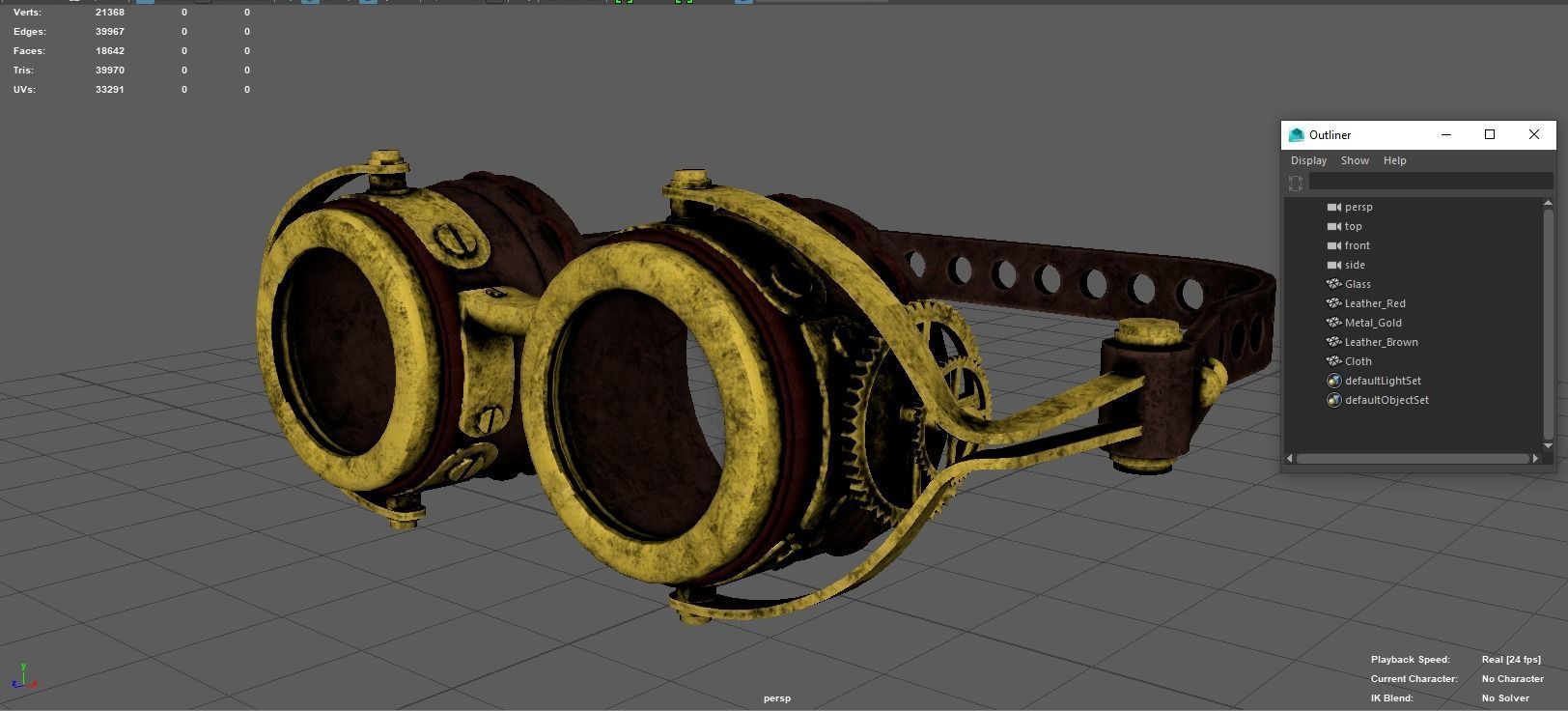 Glass - Steampunk Low-poly 3D model_9