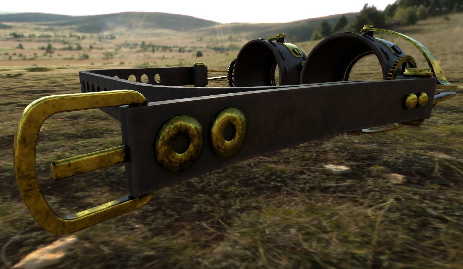 Glass - Steampunk Low-poly 3D model_6