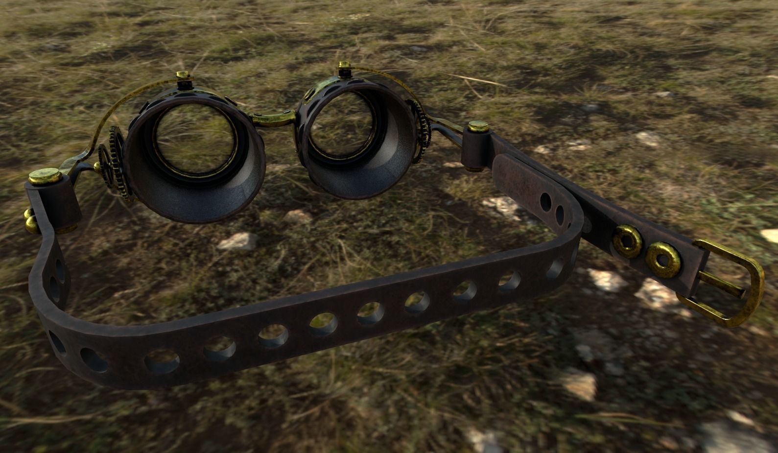 Glass - Steampunk Low-poly 3D model_7