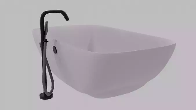 Bath with shower