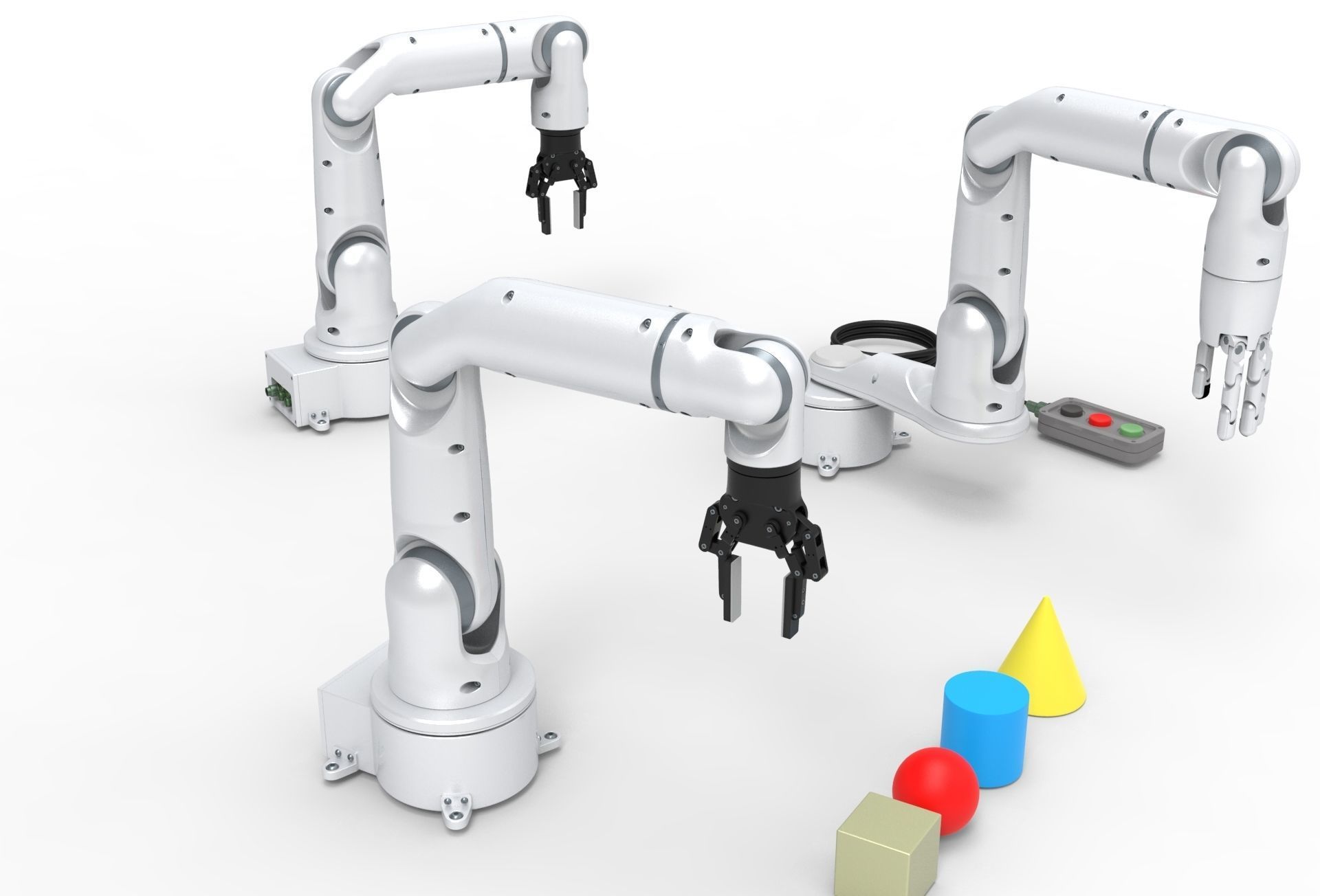Industrial Robotic arms set 3D model_9
