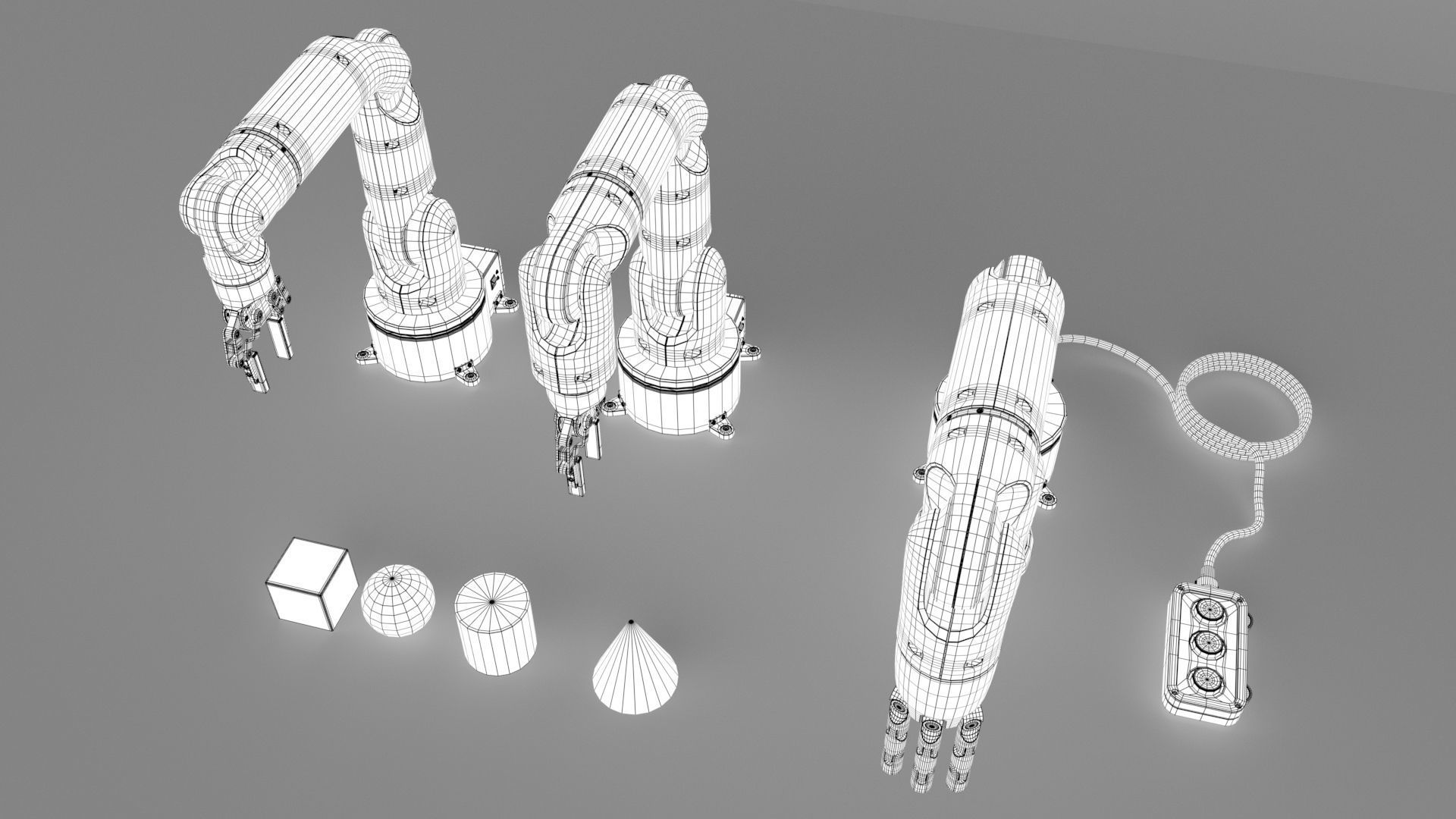 Industrial Robotic arms set 3D model_20