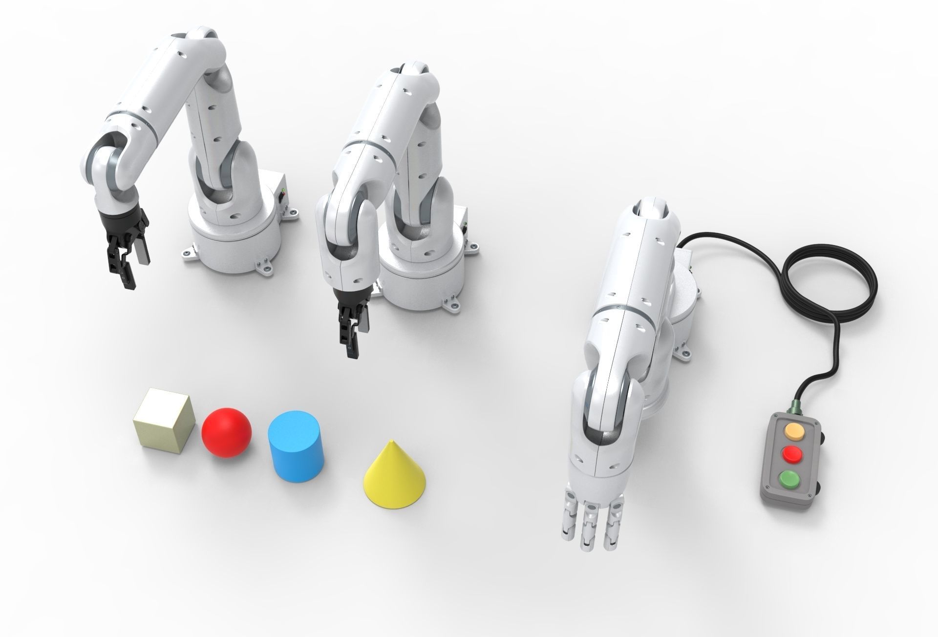 Industrial Robotic arms set 3D model_2