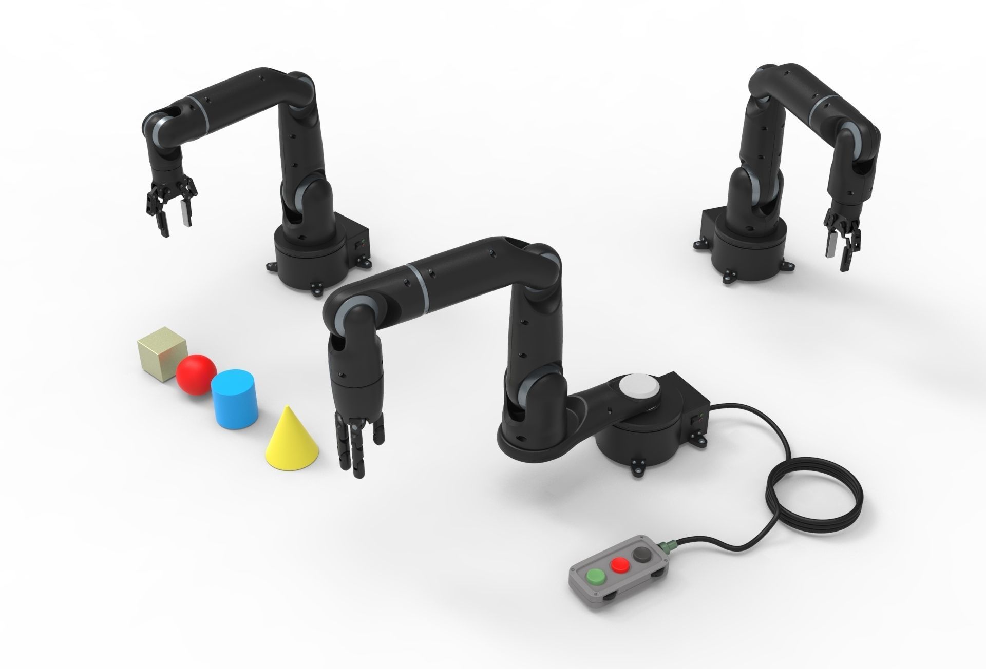 Industrial Robotic arms set 3D model_6