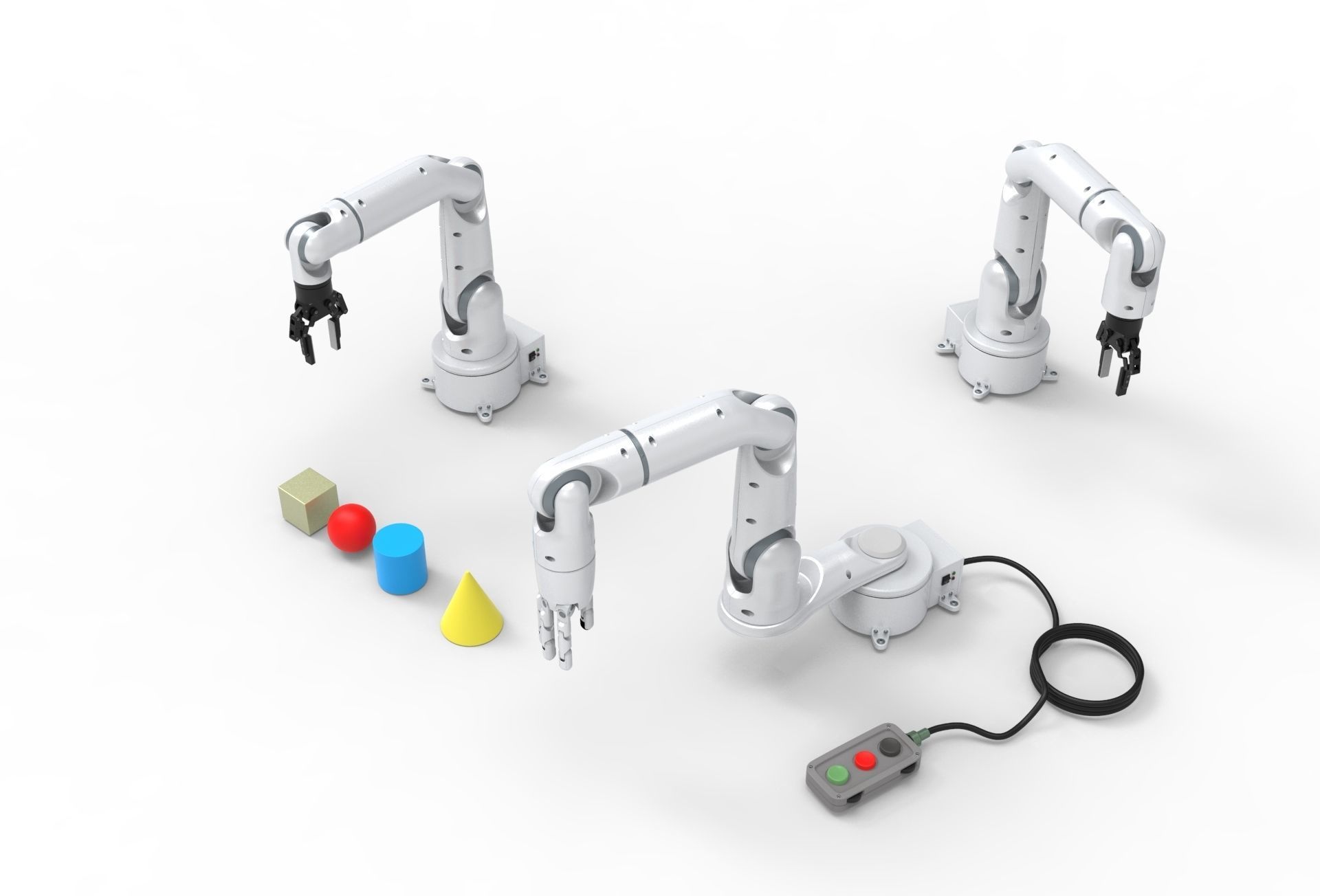 Industrial Robotic arms set 3D model_11