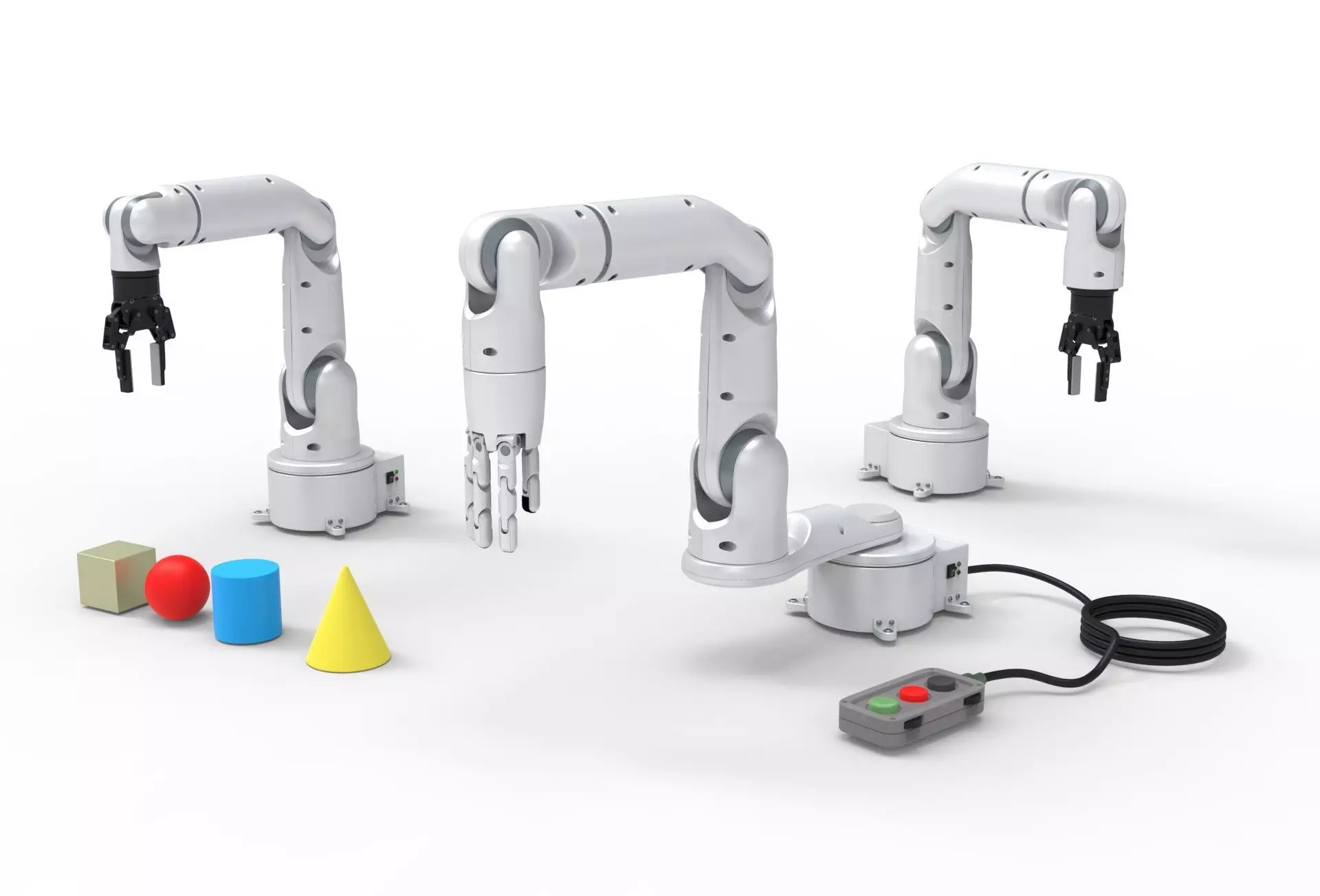 Industrial Robotic arms set 3D model_0